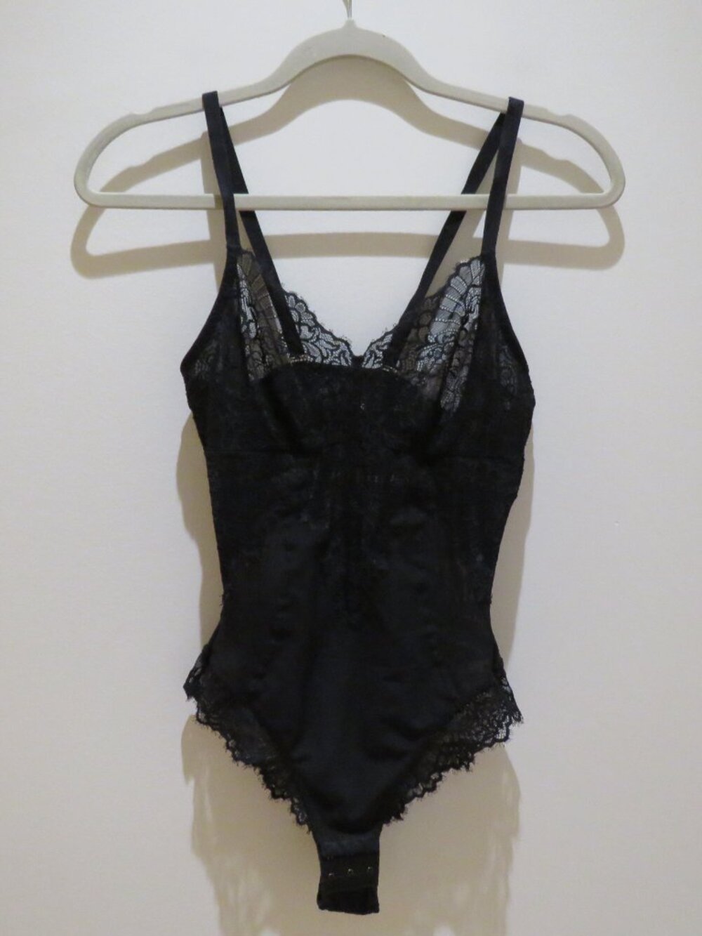 PINSY Smoothing Lace Shapesuit Bodysuit in Black Small Whimsigoth Stretch - Picture 2 of 13